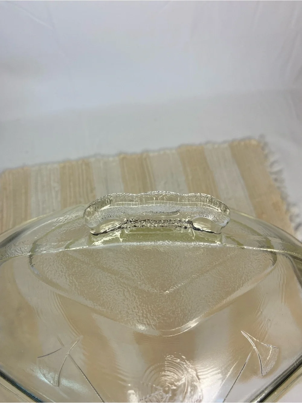 VTG GUARDIAN SERVICE COOKWARE HEART SHAPED w/GLASS LID HAMMERED ALUMINUM 2 QTS